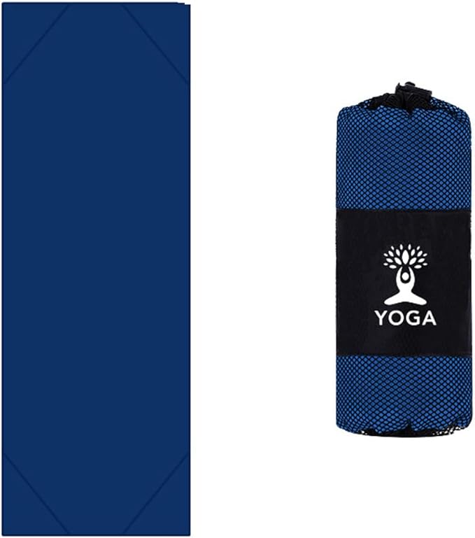 Non-Slip Yoga Towel - Superfiber Yoga Towel, hot Yoga Towel, Moisture Absorption, Sweat Absorption, for in Yoga, Pilates, hot Yoga Easy Travel. Size 25.5"x73" (1Pcs), E Colour