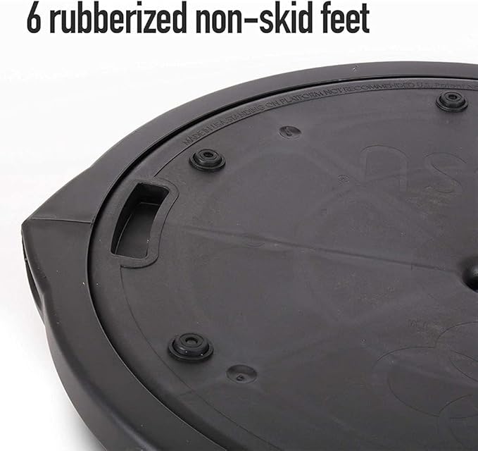 Bosu Balance Ball Exercise Trainer, Home Gym Equipment w/ Guided Workouts & Pump, 26", Blue - Inflatable Fitness Platform for Strength Training, Standing, Balancing, and Core Workout