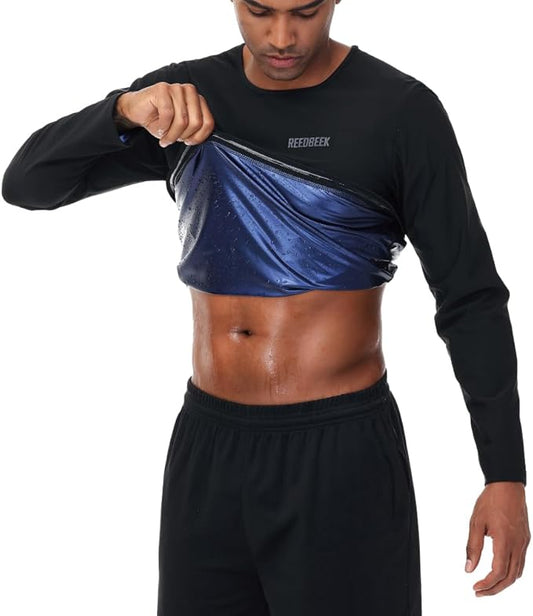 Sauna Sweat Suit Weight Loss Shapewear Top Weighted Shirt Sauna Vest Workout Exercise Gym Short Sleeves Men Women