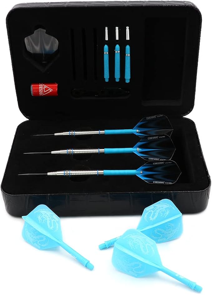 CUESOUL Professional Tungsten Steel Tip Dart Set 85% Tungsten 22g/24g/26g-Glory Series