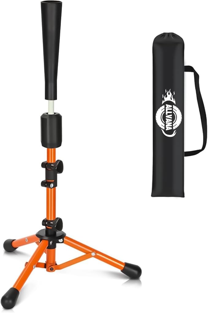 Adjustable Baseball Hitting Tee for Softball - Youth T-Ball Stand Ages 3-12 with Tool-Free Height, Multi-Surface Stability, Durable Baseball Training Equipment