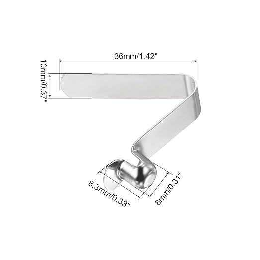 PATIKIL 8.3x8mm Kayak Paddle Snaps, 10 Pack Tent Pole Clips Steel V Shaped Single Pin Push Button Spring Clips Lock Tube Pole Clips for Camping Awning