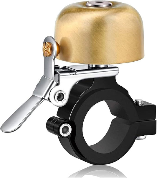 Greallthy Bike Bell Classic Brass Bicycle Bell,Bike Bells for Adults Kids,Loud Sound Bells Fit for 0.87-1.25in/22.2-31.8mm Bicycle Handlebars,Road Mountain Bike Accessories.