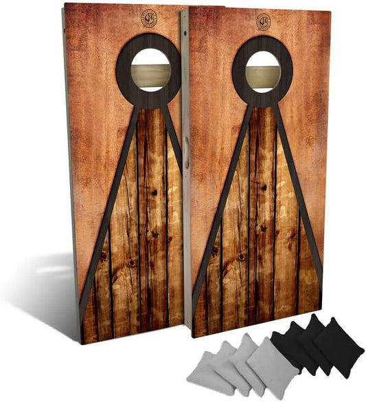 Slick Woody's Professional-Grade All Weather Cornhole Boards-4'x2' Weather Resistant Regulation Corn Hole Toss Game w/ 8 Resin Filled Bags