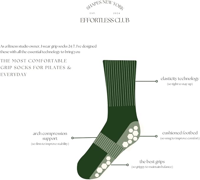 Crew Half Calf Grip Socks, Cutest Fruits Pilates Socks, Ruffle socks, Non-Slip, Barre Yoga Fitness