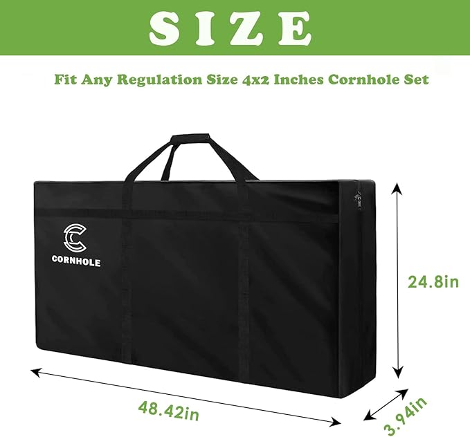 Cornhole Carrying Case, Regulation Size Cornhole Board Carrying Case for Travel, Cornhole Carrying Bag Fits 4’x2’ Board, Easy to Carry