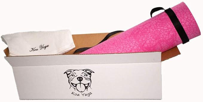 Koa Yoga Mat Essential TPE, Latex-free, Eco-friendly, Non-toxic, Non-slip, thick mat 6' x 2' x 8mm and a Donation to Charity