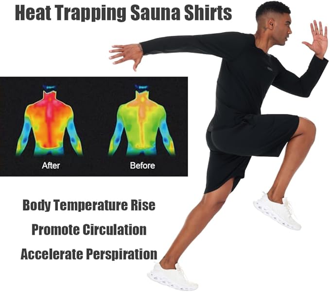 Sauna Sweat Suit Weight Loss Shapewear Top Weighted Shirt Sauna Vest Workout Exercise Gym Short Sleeves Men Women