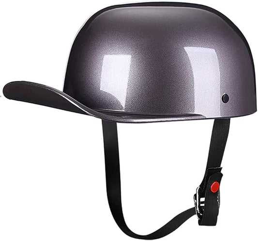 Vintage Open Face Motorcycle Helmet Retro Baseball Cap Half Helmets Women Men for Scooter Moped Cap Street Cruiser Jet - DOT Certified