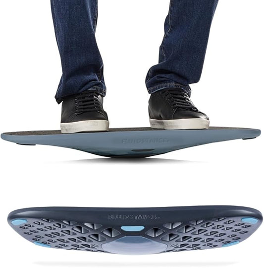 FluidStance Adult Balance Board for Standing Desk - Anti Fatigue USA Made 360 Degree Rocker Wobble Board as Exercise Equipment to Increase Focus & Movement - Sustainable Anti-Slip Plane Standing Board