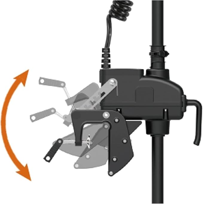 Zichen Haswing Black 12V 55LBS 39inch Transom Trolling Motor with Wireless Remote, Foot Control for Inflatable Pontoon Boat, Dinghy Kayak Fishing, One Person Boat Fishing in Saltwater and Freshwater
