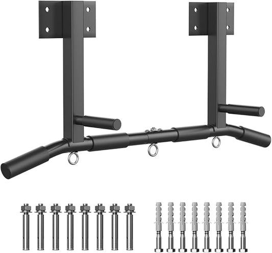 Wall Mount Pull Up Bar, Joist Mount Pull Up Bar, Beam and Rafter Mounted Chin Up Bar for Home Gym With Wood Mount and Wall Mount Screws