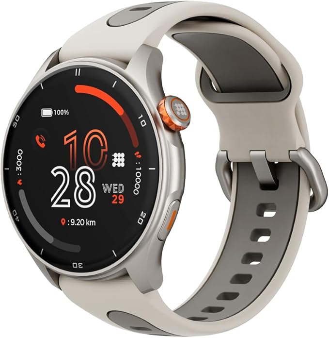 Cubitt Aura Pro Smartwatch/Fitness Tracker with 1.43" Touch AMOLED Screen, Bluetooth Call, Built in GPS, 60+ Sports, Blood Oxygen, Heart Rate, Stress/Sleep Monitor, Waterproof, Step Counter, Compass