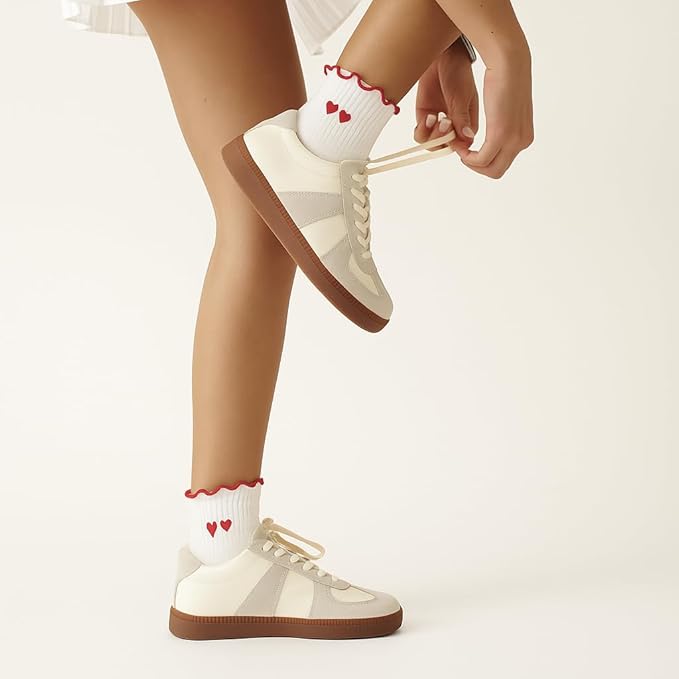 Crew Half Calf Grip Socks, Cutest Fruits Pilates Socks, Ruffle socks, Non-Slip, Barre Yoga Fitness