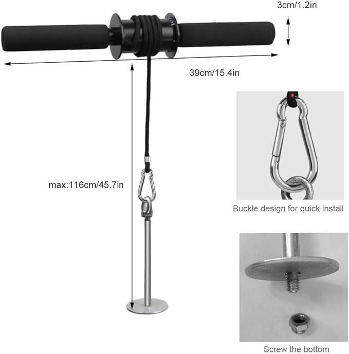 PELLOR Wrist and Forearm Blaster, Wrist Roller & Forearm Roller with Anti-Slip Grip Handles, Forearm Strength Trainer Ideal for Grip Strength, Muscle Building, Rehabilitation