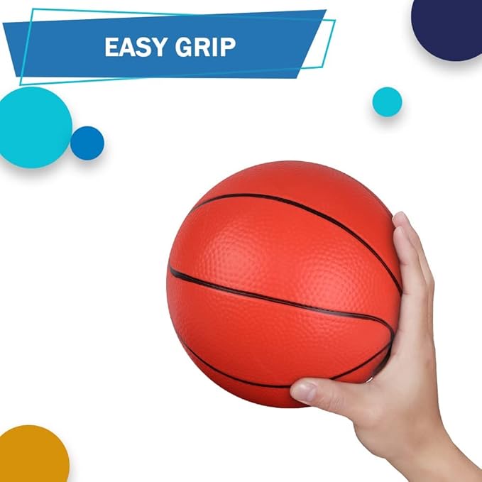 6" Mini Basketball for Kids & Adults, Indoor Basketball for Over-Door Hoop, Toddler Balls Arcade Game 5 Pack
