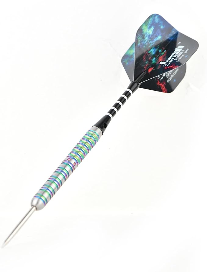 Formula Sports 90% Tungsten Steel Tip Darts Set - Professional Darts Metal Tip Set Available in 21g/22g/23g/24g, with Aluminum Shafts, Tungsten Barrels, Extra Flights, Sharpener, Carrying Case