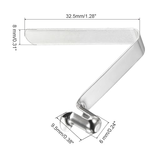 PATIKIL 9.5x6mm Kayak Paddle Snaps, 16 Pack Tent Pole Clips Steel V Shaped Single Pin Push Button Spring Clips Lock Tube Pole Clips for Camping Awning