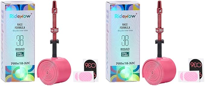 RIDENOWTECH TPU Inner Tube 700C x 18-32C / 32-47C with Metal Presta Valve, Removable Valve Cores for Road & Gravel