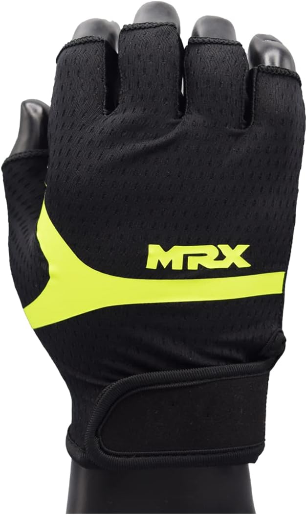 MRX Weight Lifting Gloves for Women Breathable Workout Gloves Anti Slip Padded Shock-Absorbing Extra Grip Palm Protection Half Finger Exercise Gloves for Gym, Cycling, Training, Weightlifting