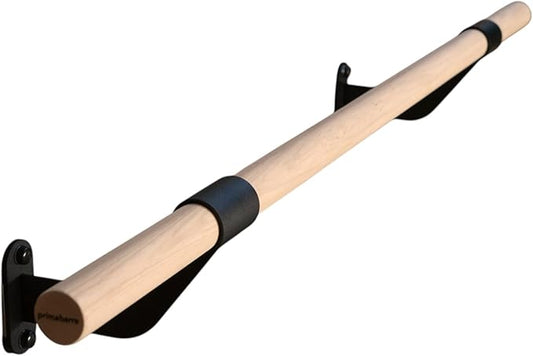 Wall-Mounted Ballet Barre for Home Dance, Exercise, Fitness, Stretching - Made in USA