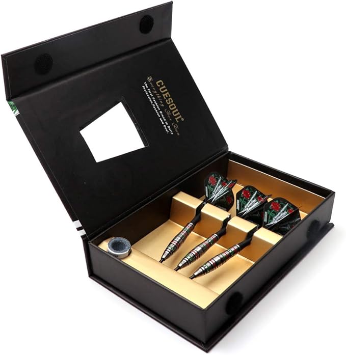 CUESOUL Jazz-Metal 21g/23g/25g 90% Tungsten Steel Tip Dart Set with Integrated Dart Shafts and Dart Flights