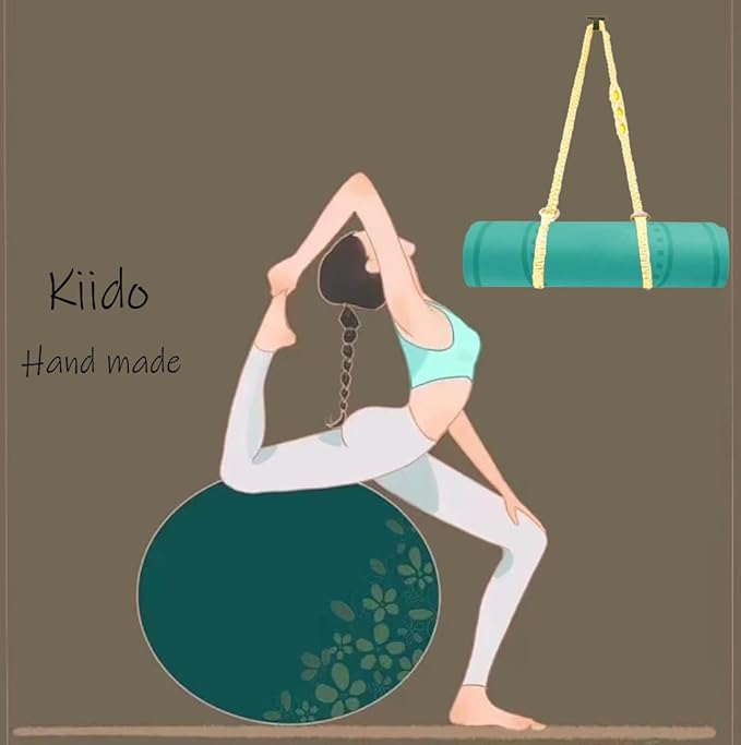 kiido Macrame Yoga Mat Carrying Strap [MAT NOT Included], Hand Woven Multi-Purpose Strap/Carrier