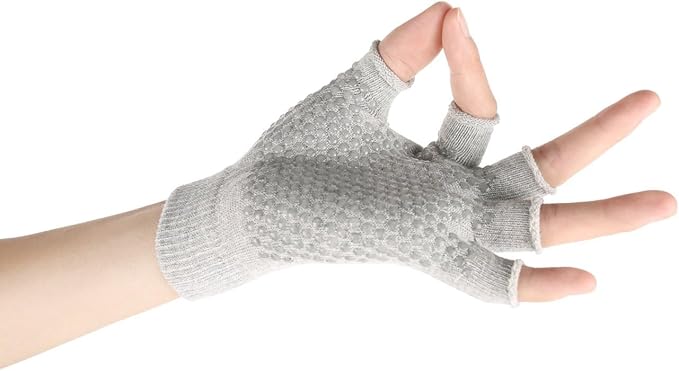 YL TRD V 2 Packs of Non Slip Fingerless Yoga Gloves Exercise Gloves Workout Gloves