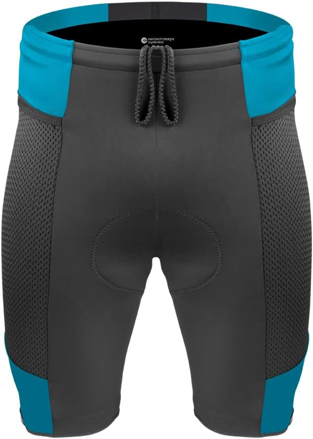 | Men's Gel Touring Padded Bike Shorts | Innovative Mesh Pockets | Made in USA