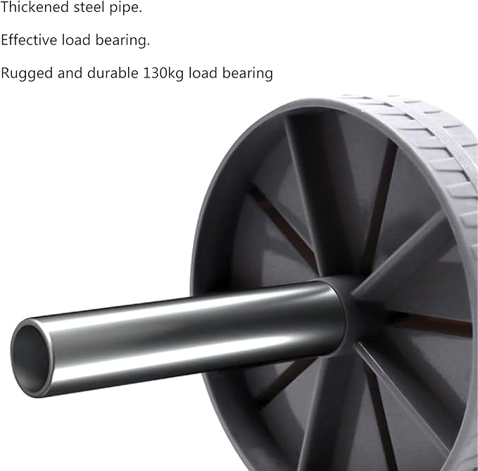 Wheel Abdominal Core Workout Roller Abdominal Muscle Trainer Fitness Equipment for Effective Core Workout PP, Steel Pipe