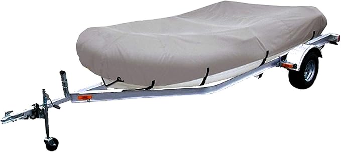 Trailerable Inflatable Boat Cover, Heavy Duty UV Resistant Waterproof for Inflatable and Rib Rigid Inflatable Boat, Dinghy Boat Storage Fits up to 9.5ft Long