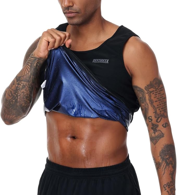 Sauna Sweat Suit Weight Loss Shapewear Top Weighted Shirt Sauna Vest Workout Exercise Gym Short Sleeves Men Women
