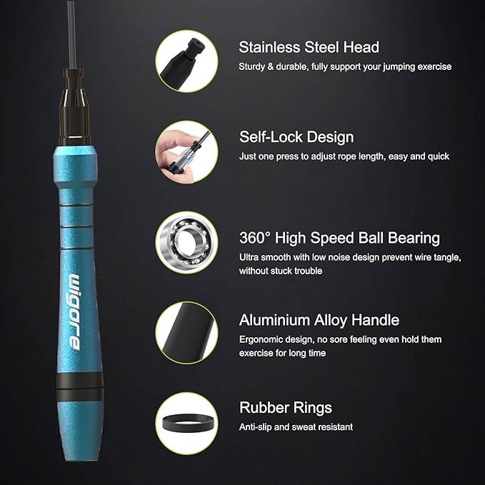 Jump Rope, Speed jump ropes for fitness for women,Skipping rope for fitness men, women's home exercise, workout, fitness gifts for adults