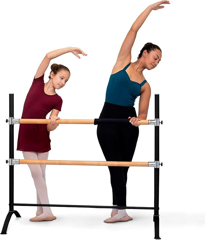 LeStage Ballet Barre - Portable Freestanding Adjustable Training Barre - Pro Series with Foam Protector and Elastic Stretching Strap