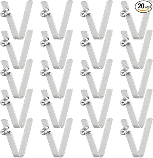 HARFINGTON Single Button Kayak Paddle Snap Spring Clip Spring Steel V-Shaped Hollow Lift Telescopic Locking Tube Pole Clips for Tent Umbrella Camping