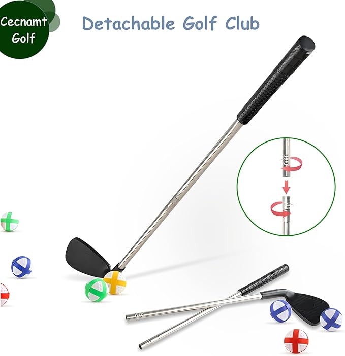 Golf Chipping Game, Battle Golf with 2 Golf Club & Hitting Mat, Chip Sticky Practice Golf Game Set for Adults Kids Indoor Outdoor Backyard