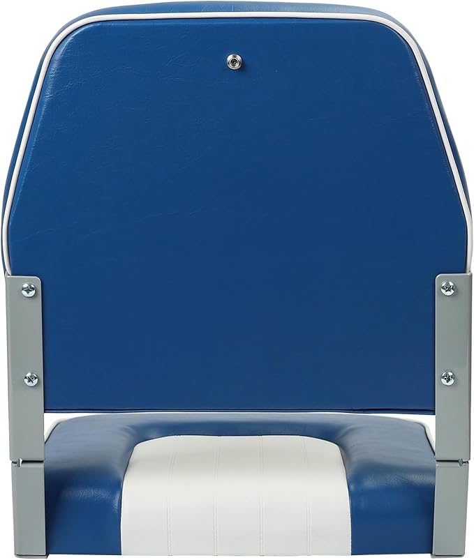 Classic Low Back Fishing Boat Seat with Backrest Folding Boat Chair Marine Bass Jon Boat Seats