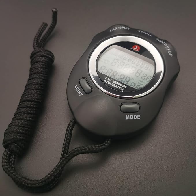 Stopwatch Timer, Digital Stop Watch with 0.01second & 0.001second Timing, Metal 10/100/400 Laps Memory, Rolilink Large dispaly Alarm Clock for Coach Sports Running Marathon