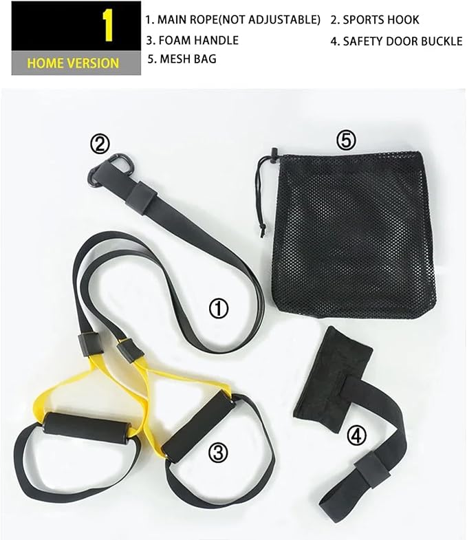 ETHEREAL Fixed Suspension Trainer Kit, Resistance Training Exercise Straps for Full Body Workouts, Includes Door Anchor and Handles, Bodyweight for Home Edition