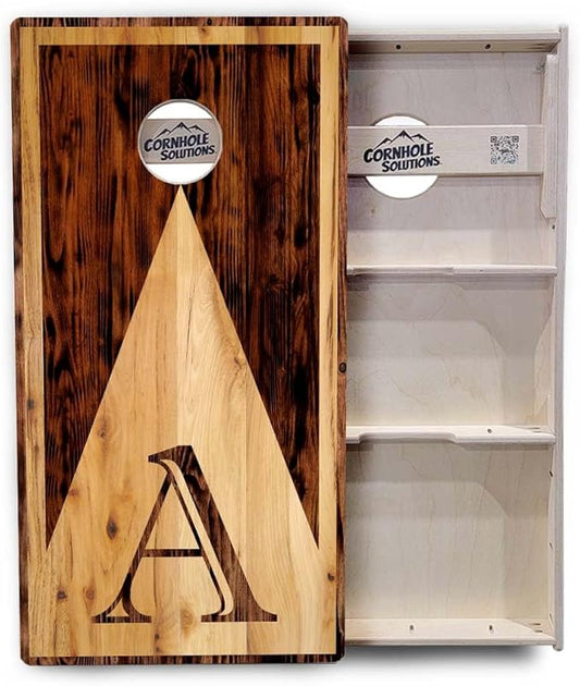 Tournament Cornhole Boards - Regulation 2'x4' Set 3/4" Baltic Birch - Bags Sold Separatetly (Wood Letter Design)