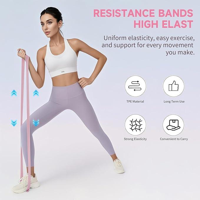 Pilates Essential Kit - Home Pilates Equipment Set - with Toning Pilates Ring & Long Resistance Bands & 3 Level Pilates Loop Bands & Soft Pilates Ball & Pilates Grip Socks