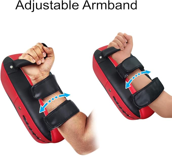 TLBTEK Taekwondo Kick Shield - Muay Thai MMA Karate Kickboxing Training Pads - Curved Leather Strike Shield