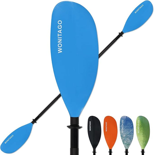 Kayak Paddles with Alloy Shaft and PP Blade, Floating Kayaking Oars, Adjustable 230-250 cm/90-98 Inches, 210-230 cm/82-90 Inches