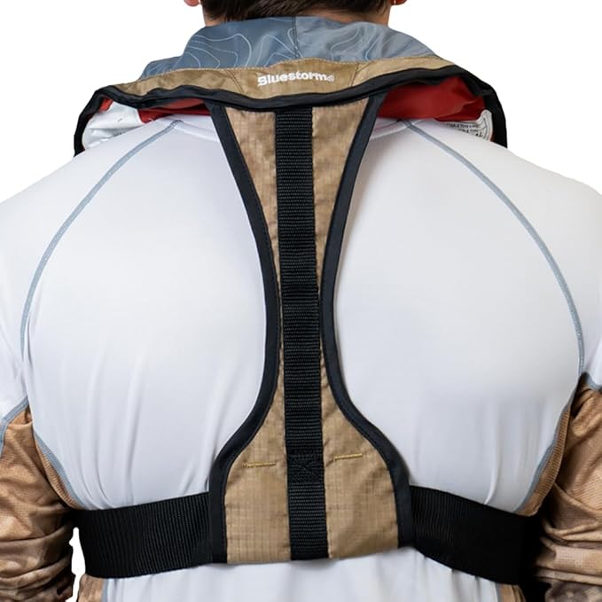 BLUESTORM Stratus 35 Inflatable Life Jacket PFD for Adults | US Coast Guard (USCG) Approved Automatic Self Inflating Life Vest Preserver with Manual Ripcord