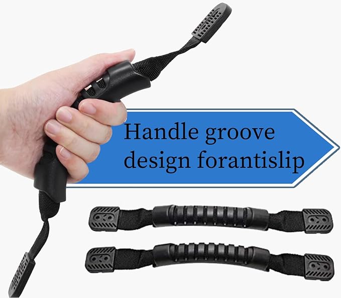 Canoe/Kayak Molded Webbing Handle with Screws- for Kayak Paddle Tandem Canoe Boat & Lifetime Kayaks Side Mount Handles (Pack of 2)