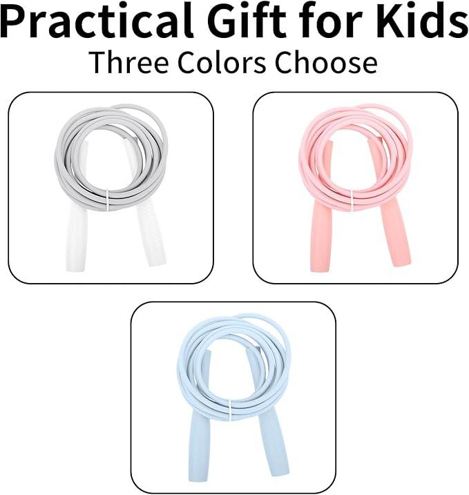 Jump Ropes Kids, Adjustable Children Jump Rope with ABS Handles and PVC Rope for Child Student Toddler