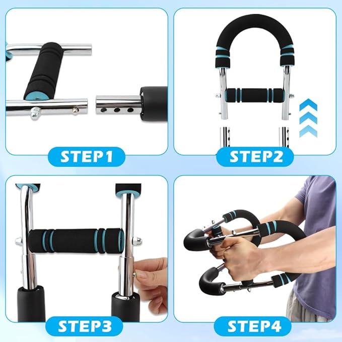 Twister Arm Trainer, 40-100lb Adjustable Power Twister Bar, Arm Trainer with Chest Workout Equipment, Detachable Design Fitness Machine for Home & Gym