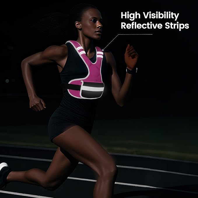 Adjustable Weighted Vest Woman 4-10lb/12-18lb/20-32lb Weighted Vest Men with 6 Ironsand Weights, Shoulder Pads and Large Pocket for Walking Running Crossfit Strength Training