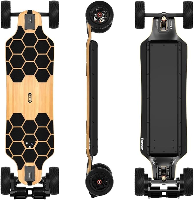 MEEPO Bamboo Series Off-Road All Terrain Electric Skateboard, Ultra-Long 20-31 Miles Range Mountain Board, Highest 28-32 MPH Top Speed,155-175mm Wheels, Professional for Adult Riders