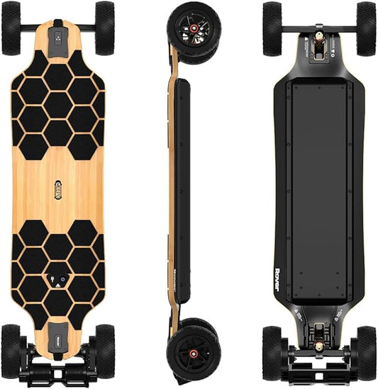 MEEPO Bamboo Series Off-Road All Terrain Electric Skateboard, Ultra-Long 20-31 Miles Range Mountain Board, Highest 28-32 MPH Top Speed,155-175mm Wheels, Professional for Adult Riders
